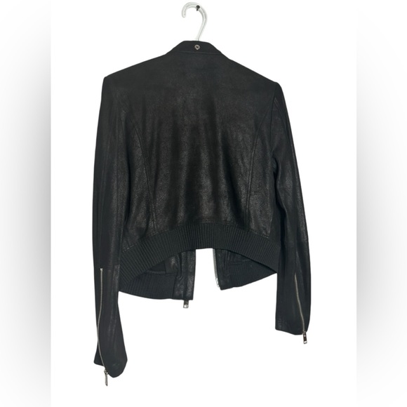 DIESEL Woman’s jacket- Goat Leather - Single Rider Black Size Small - Picture 7 of 17